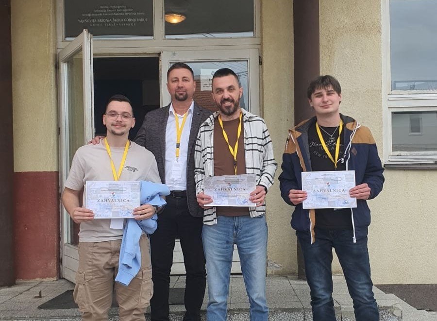 Učenici SŠ “Busovača” Ivan Ćosić i Haris Lušija sudjelovali na Županijskom natjecanju iz hrvatskog jezika u Uskoplju!