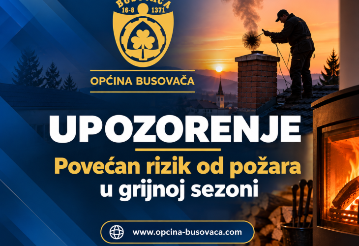 Općina Busovača uputila upozorenje građanima povodom početka sezone grijanja