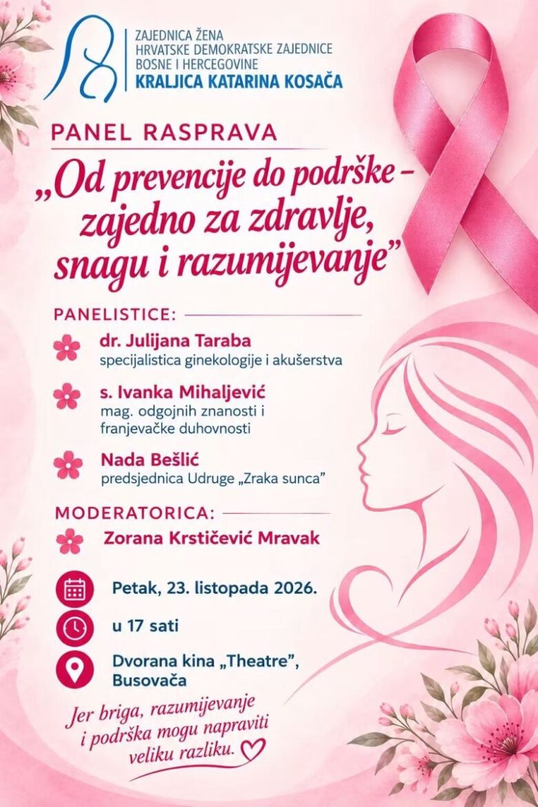 Busovača u znaku ružičastog listopada: Razgovor o zdravlju, snazi i podršci ženama